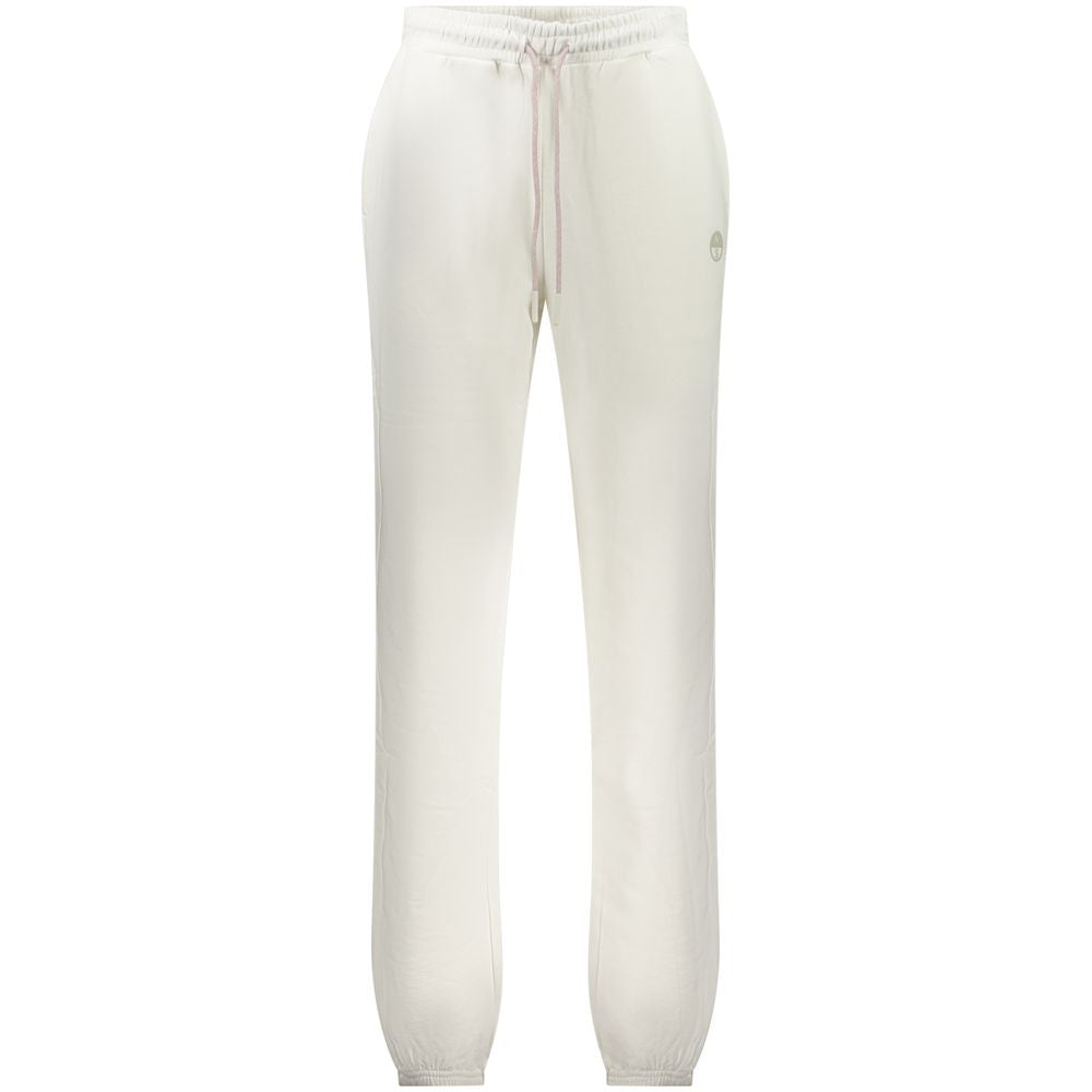 Trousers by North Sails for women in cotton white & print presents a smart silhouette, meticulously detailed with a smart athletic, a smart long, and a smart .