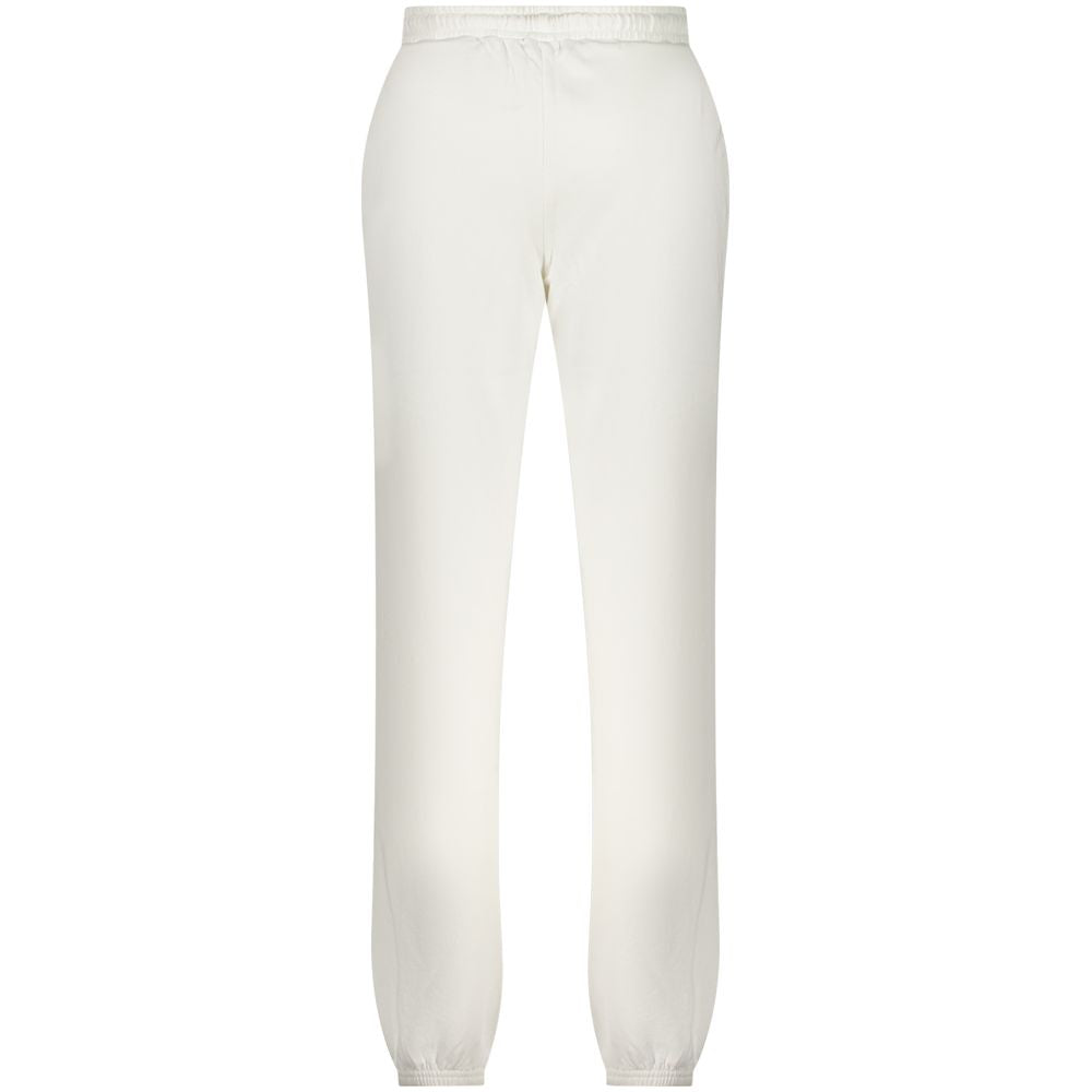 Trousers by North Sails for women in cotton white & print features an sartorial silhouette, showcasing a precise athletic and long with a sartorial for a refined look.
