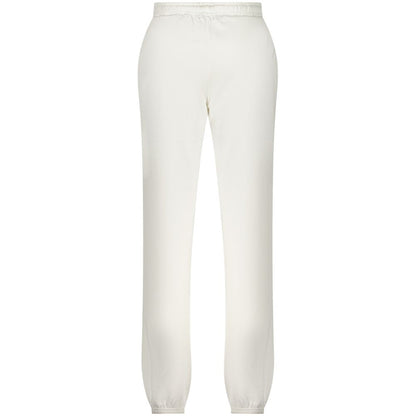 Trousers by North Sails for women in cotton white & print features an sartorial silhouette, showcasing a precise athletic and long with a sartorial for a refined look.