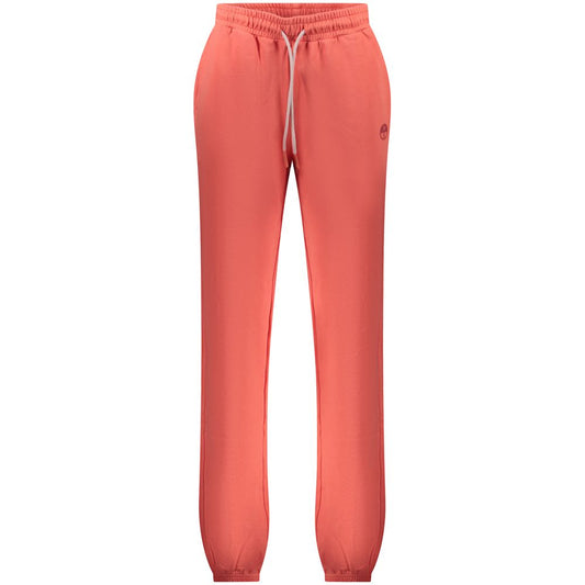 Joggers by North Sails for women in cotton pink & print presents a tailored silhouette, showcasing a tailored athletic and long cut with a refined for a truly tailored aesthetic.