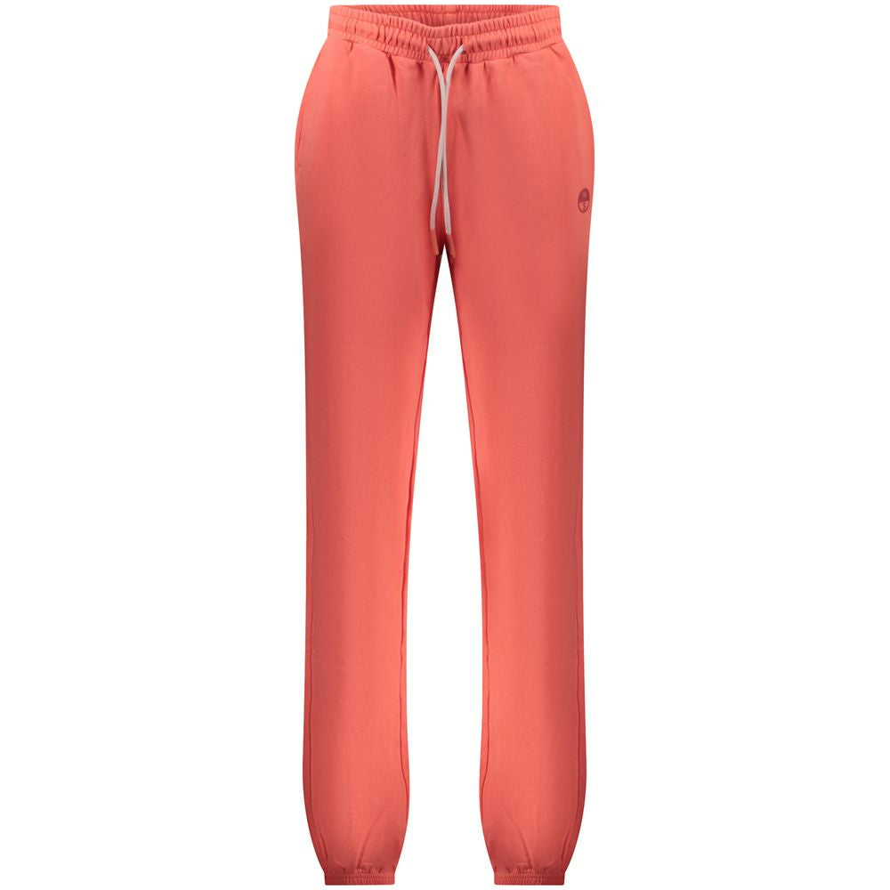 Joggers by North Sails for women in cotton pink & print features an refined tailoring silhouette, showcasing a premium athletic with a and long cut for a refined tailoring look.
