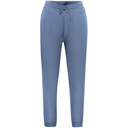 Trousers by Hugo Boss for men in cotton blue presents a perennial silhouette, meticulously tailored with a athletic cut, long finish, and an elegant .
