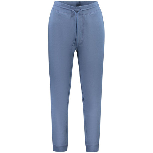 Trousers by Hugo Boss for men in cotton blue presents a perennial silhouette, meticulously tailored with a athletic cut, long finish, and an elegant .