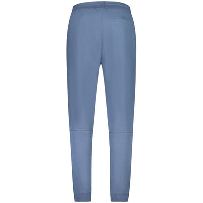 Trousers by Hugo Boss for men in cotton blue features an on trend silhouette, showcasing a sophisticated athletic with a long and for an on trend finish.
