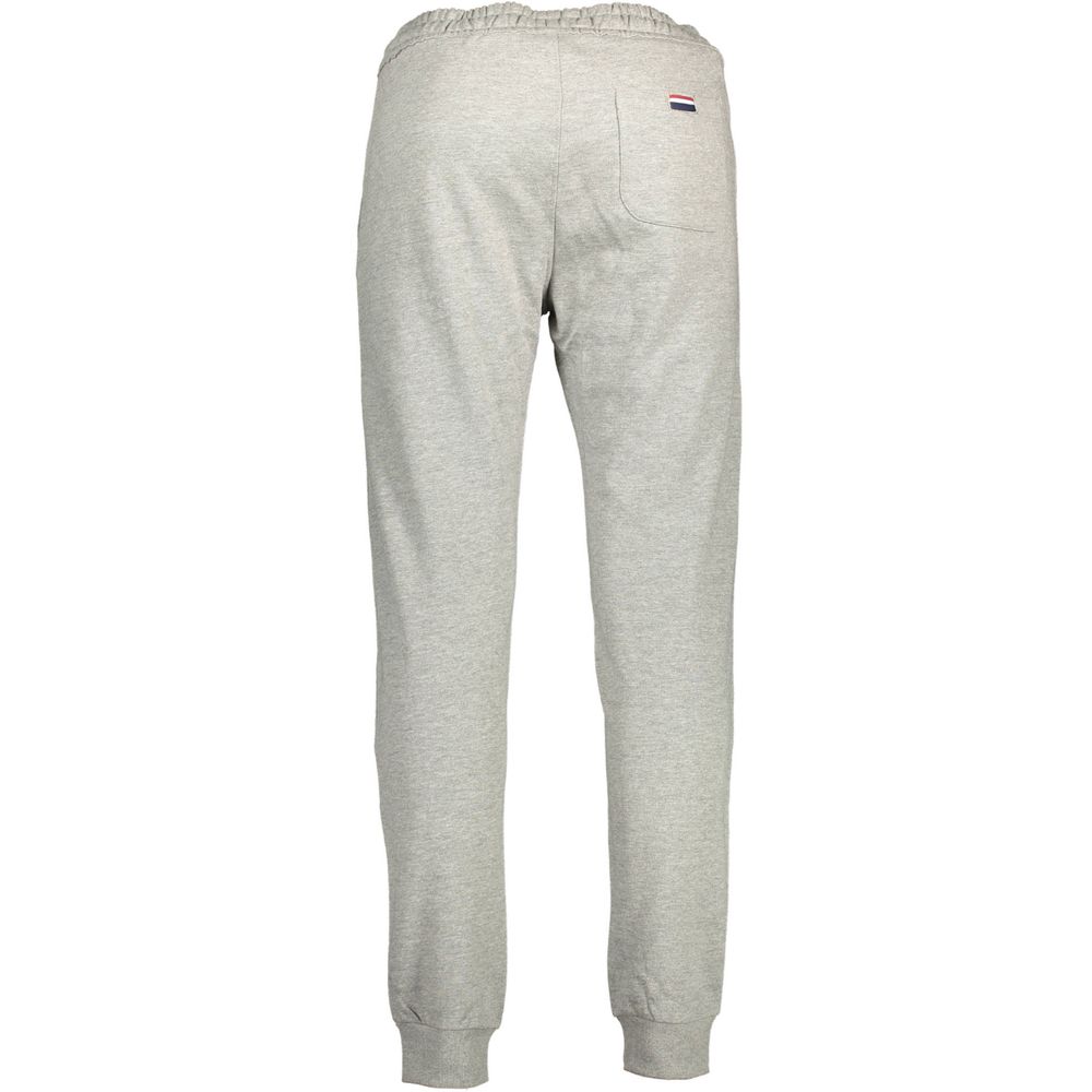 Joggers by U.S. POLO ASSN. for men in cotton gray features an refined tailoring silhouette, showcasing a premium athletic with a and long cut for a refined tailoring look.