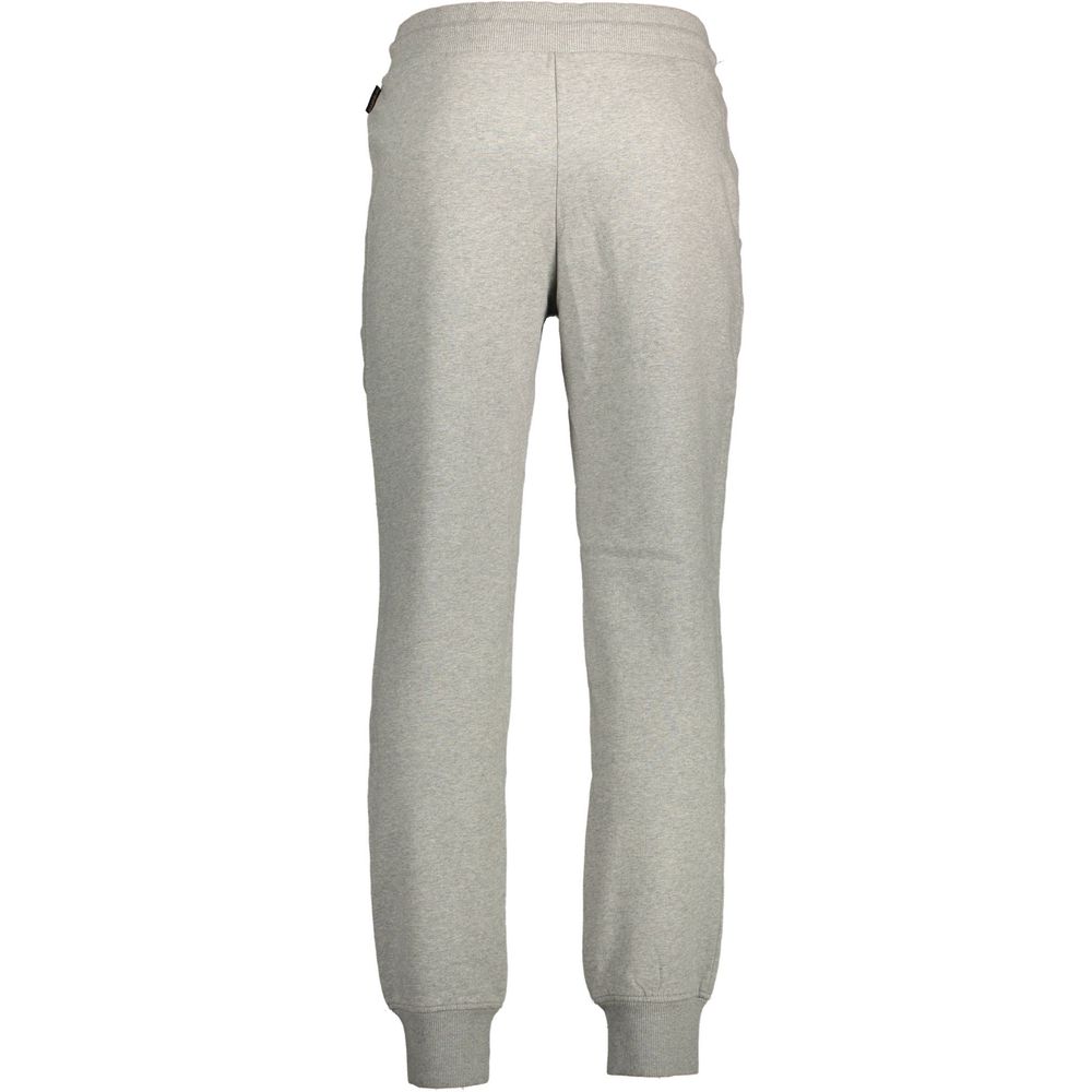 Joggers by Napapijri for men in cotton gray & print presents a tailored silhouette, showcasing a tailored regular-fit and long cut with a refined for a truly tailored aesthetic.