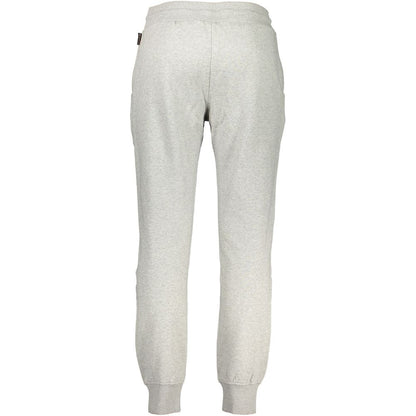 Joggers by Napapijri for men in cotton gray & print features a polished silhouette with a polished regular-fit, reaching a polished long and finished with a polished .