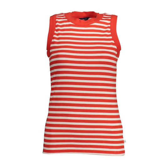 Tank Top by Gant for women in organic cotton red showcases a sublime silhouette, with sleeveless and crew neckline details for a sublime finish.