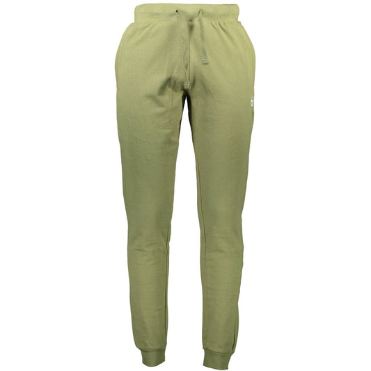 Joggers by Sergio Tacchini for men in cotton green features an sartorial and long with a cut for a sartorial finish.