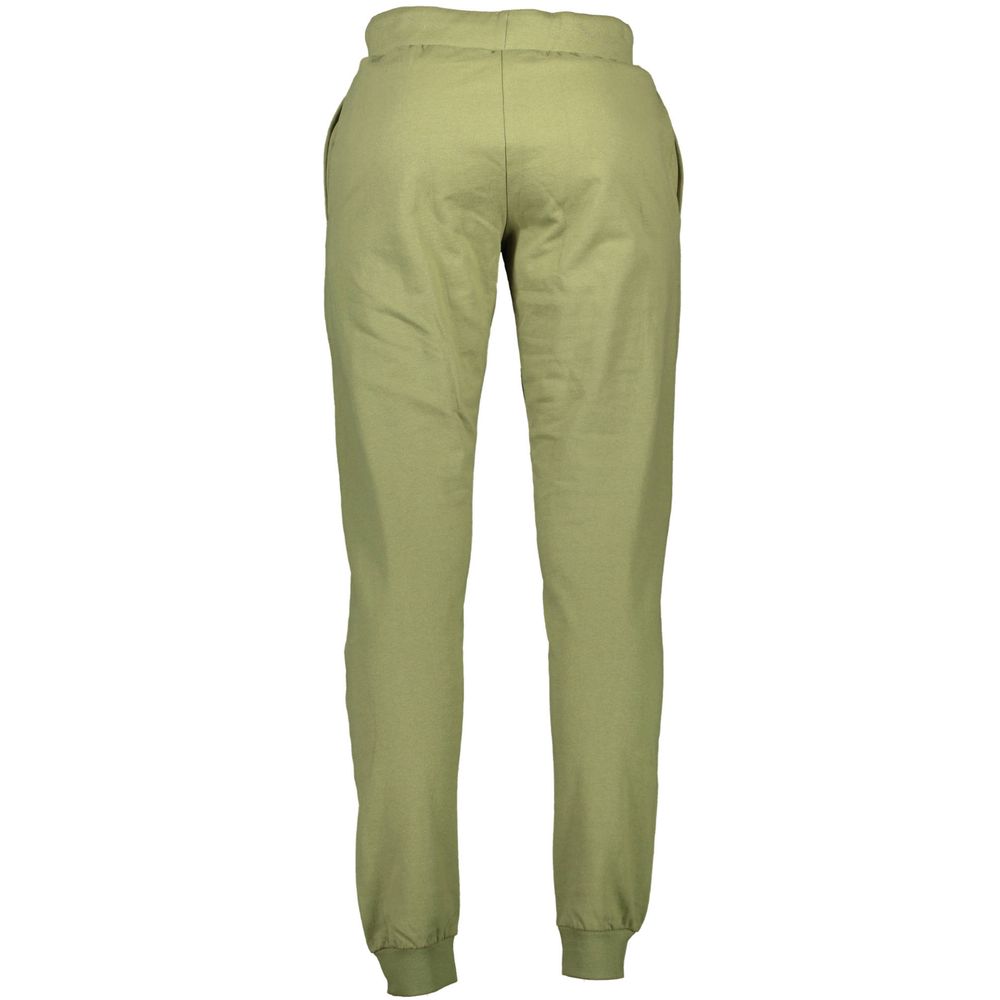 Joggers by Sergio Tacchini for men in cotton green features an refined tailoring silhouette, showcasing a premium with a and long cut for a refined tailoring look.