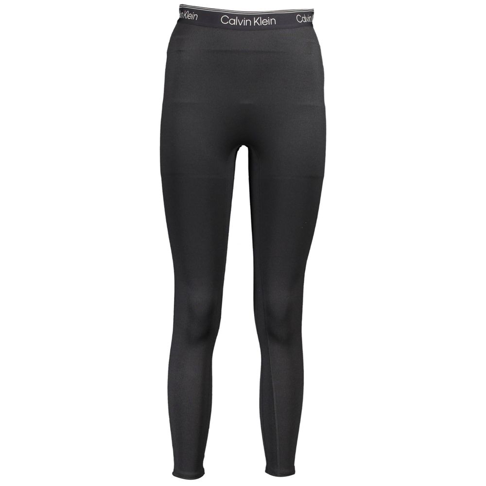 Activewear Leggings by Calvin Klein for women in polyester black & print features an dynamic leggings with long and , showcasing functional .