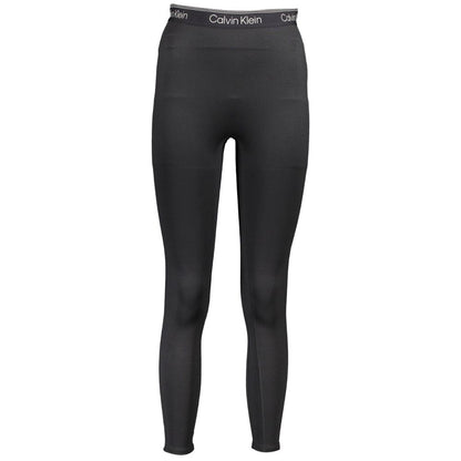 Activewear Leggings by Calvin Klein for women in polyester black & print features an dynamic leggings with long and , showcasing functional .