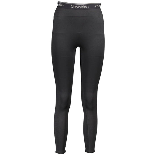 Activewear Leggings by Calvin Klein for women in polyester black & print features an dynamic leggings with long and , showcasing functional .