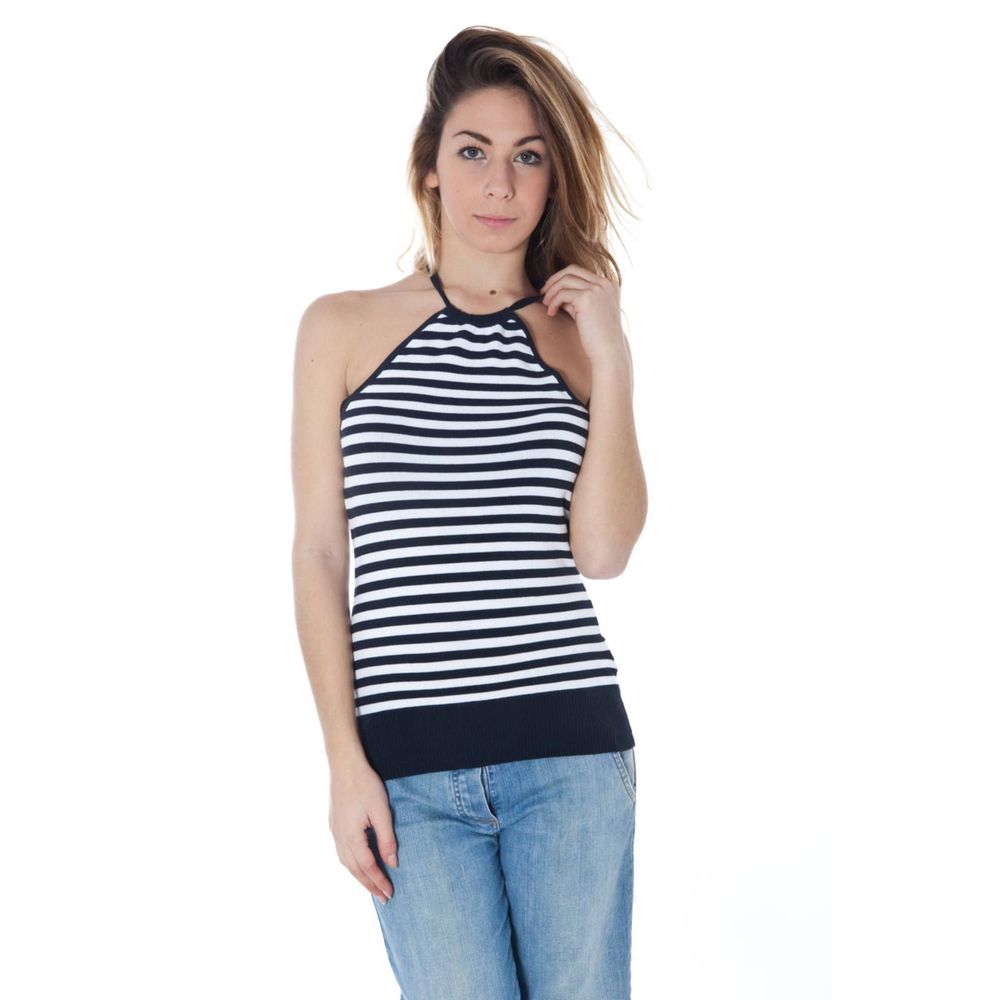 Tank Top by Datch for women in cotton blue showcases a streamlined Women's Cotton Tank Top design with a streamlined sleeveless and .