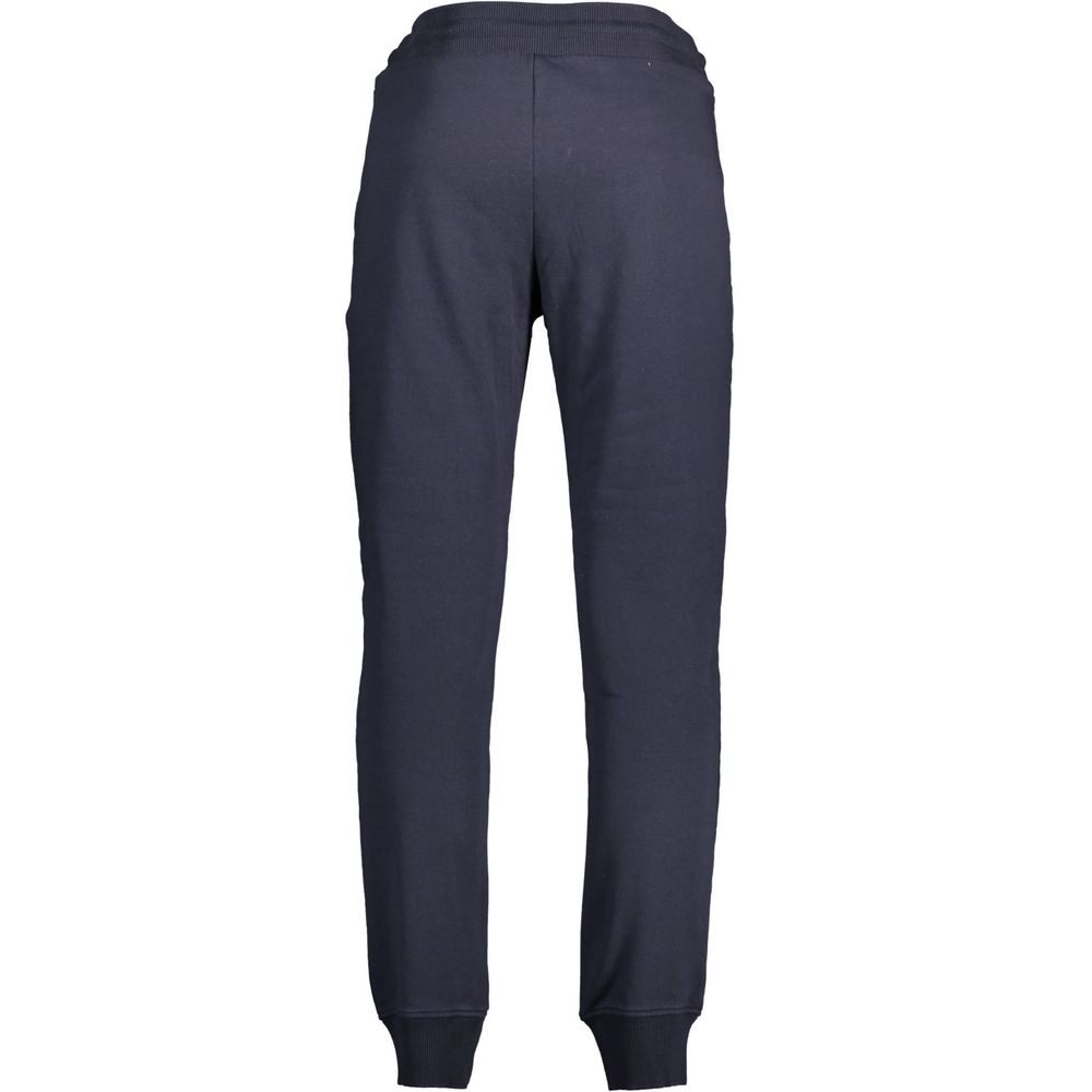 Joggers by Napapijri for men in cotton blue & print presents a tailored silhouette, showcasing a tailored regular-fit and long cut with a refined for a truly tailored aesthetic.