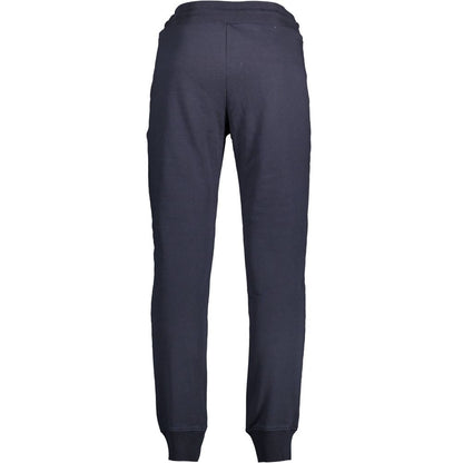 Joggers by Napapijri for men in cotton blue & print presents a tailored silhouette, showcasing a tailored regular-fit and long cut with a refined for a truly tailored aesthetic.