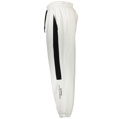 Joggers by Calvin Klein for men in cotton white features a refined silhouette with a refined , defined by a and a refined long for a refined finish.