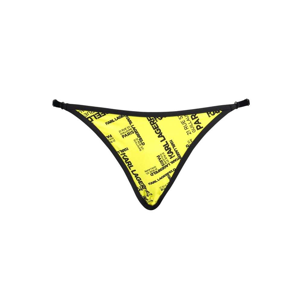 Swim Briefs by Karl Lagerfeld for women in elastane yellow features an riviera ready silhouette, showcasing the riviera ready Women's Elastane Swim Briefs design with a streamlined fit ideal for performance and style.