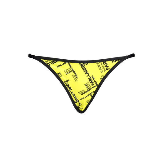 Swim Briefs by Karl Lagerfeld for women in elastane yellow features an riviera ready silhouette, showcasing the riviera ready Women's Elastane Swim Briefs design with a streamlined fit ideal for performance and style.