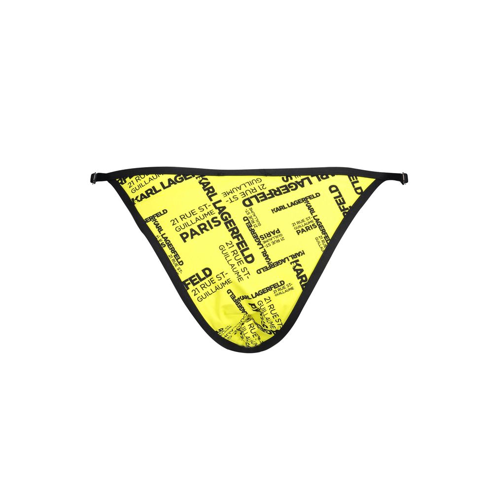Swim Briefs by Karl Lagerfeld for women in elastane yellow features a refined silhouette, showcasing the refined design of this Women's Elastane Swim Briefs with a refined fit.