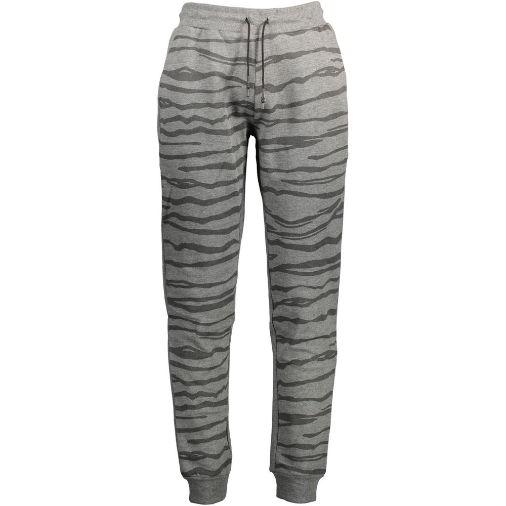 Joggers by Cavalli Class for men in cotton gray & print features a refined silhouette with a refined athletic, defined by a and a refined long for a refined finish.