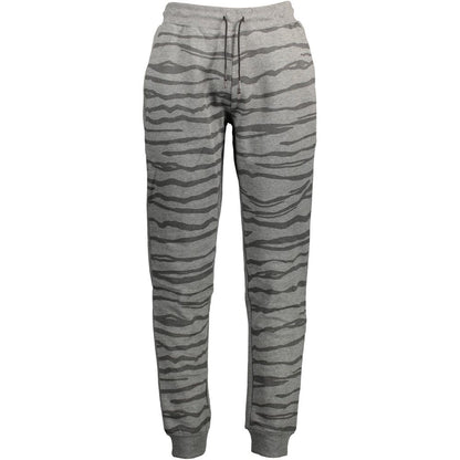 Joggers by Cavalli Class for men in cotton gray & print features a refined silhouette with a refined athletic, defined by a and a refined long for a refined finish.
