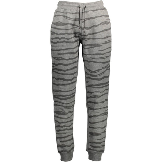 Joggers by Cavalli Class for men in cotton gray & print features a refined silhouette with a refined athletic, defined by a and a refined long for a refined finish.