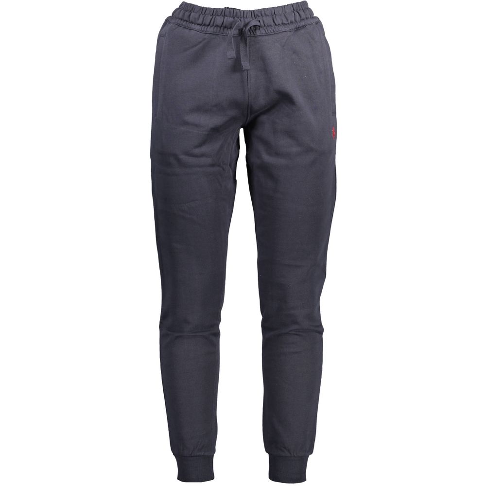 Joggers by U.S. POLO ASSN. for men in cotton blue features a polished silhouette with a polished athletic, reaching a polished long and finished with a polished .