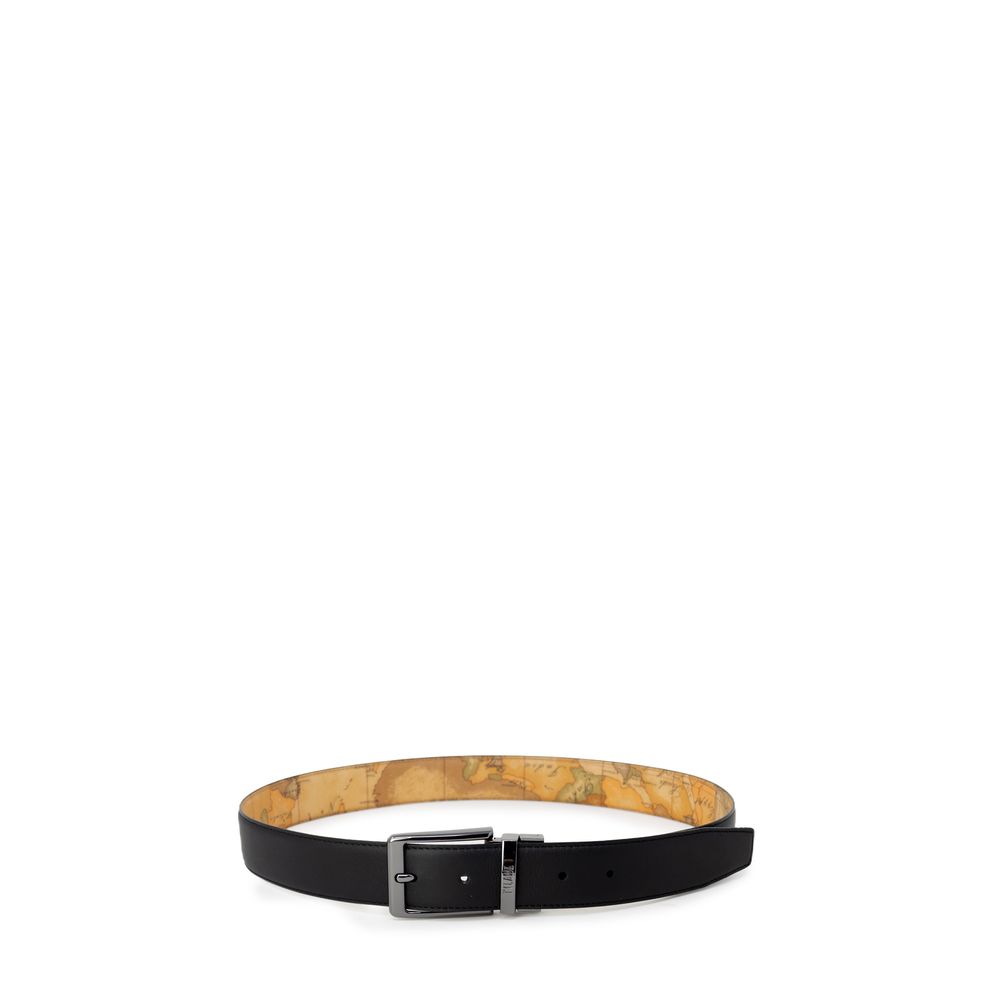 Belt by Alviero Martini Prima Classe for men in polyurethane leather black features an distinguished design, perfectly showcasing the sophisticated craftsmanship of this distinguished Polyurethane Leather Belt.