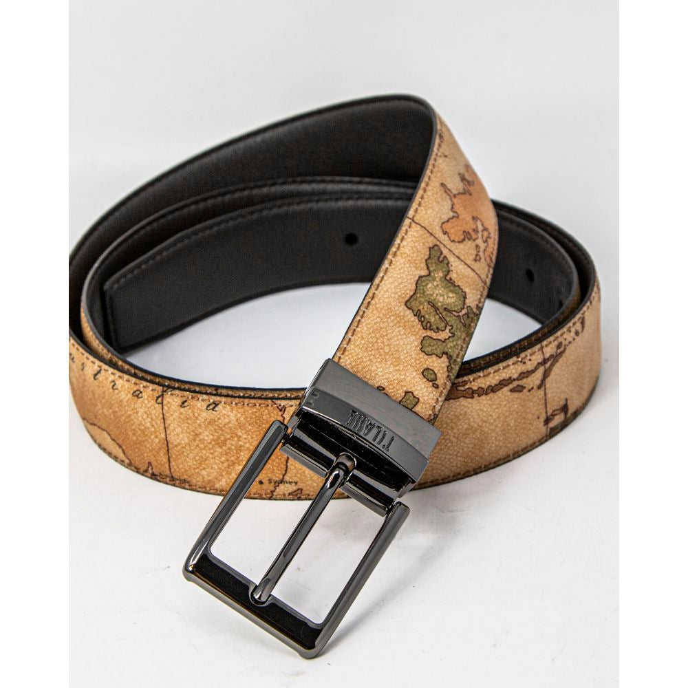 Belt by Alviero Martini Prima Classe for men in polyurethane leather brown presents a artisanal silhouette from the Polyurethane Leather Belt collection, showcasing an artisanal design and refined craftsmanship for a artisanal look.