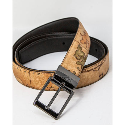 Belt by Alviero Martini Prima Classe for men in polyurethane leather brown presents a artisanal silhouette from the Polyurethane Leather Belt collection, showcasing an artisanal design and refined craftsmanship for a artisanal look.