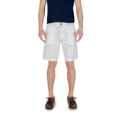 Borghese Men's Stretch Cotton Bermuda Shorts - White