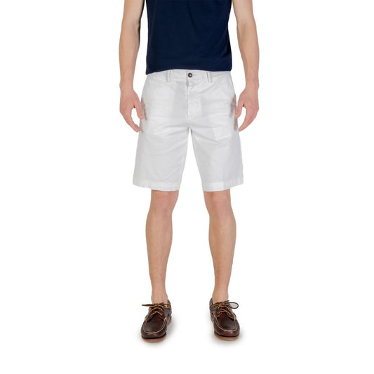 Borghese Men's Stretch Cotton Bermuda Shorts - White