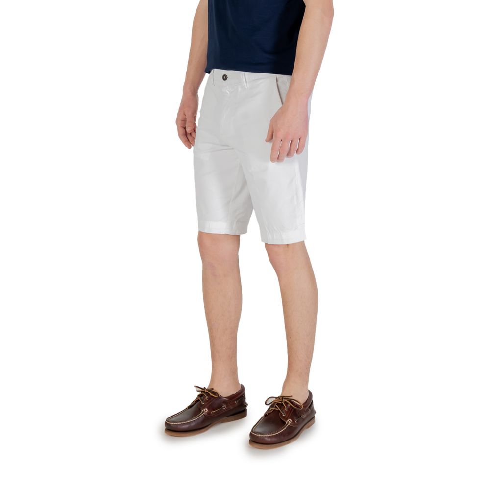 Borghese Men's Stretch Cotton Bermuda Shorts - White