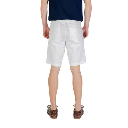 Borghese Men's Stretch Cotton Bermuda Shorts - White