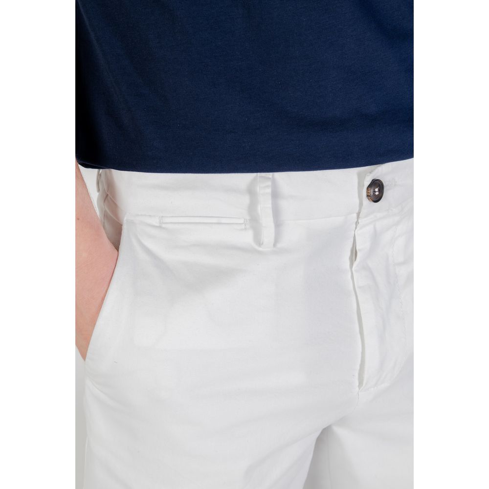 Borghese Men's Stretch Cotton Bermuda Shorts - White