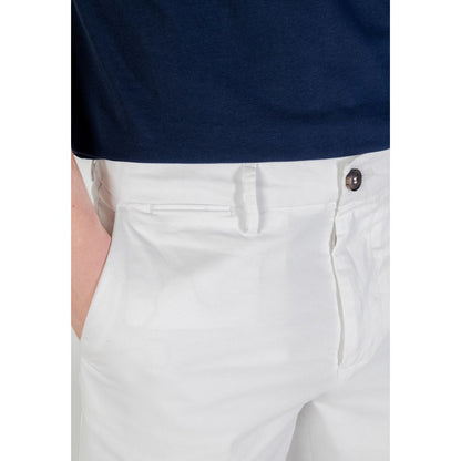 Borghese Men's Stretch Cotton Bermuda Shorts - White