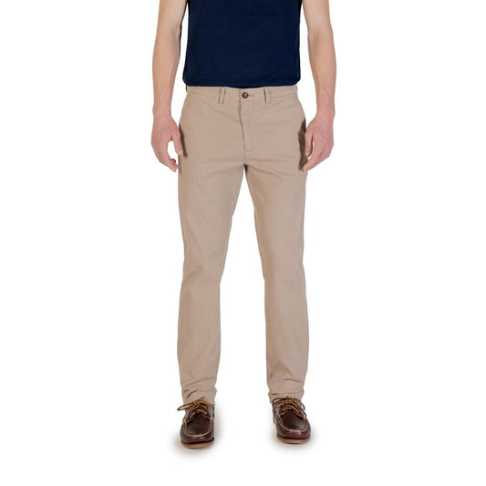 Borghese Men's Skinny Relaxed-Fit Slim Stretch Cotton Trousers - Beige