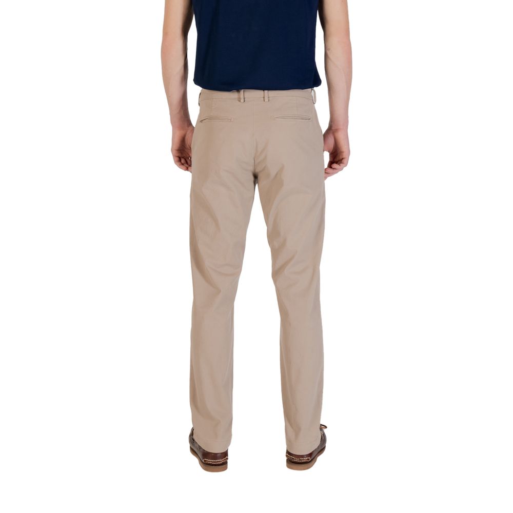 Borghese Men's Skinny Relaxed-Fit Slim Stretch Cotton Trousers - Beige