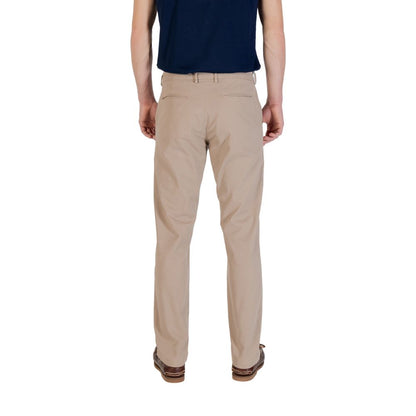 Borghese Men's Skinny Relaxed-Fit Slim Stretch Cotton Trousers - Beige