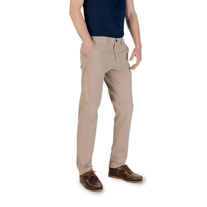 Borghese Men's Skinny Relaxed-Fit Slim Stretch Cotton Trousers - Beige