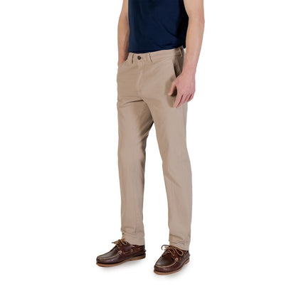 Borghese Men's Skinny Relaxed-Fit Slim Stretch Cotton Trousers - Beige