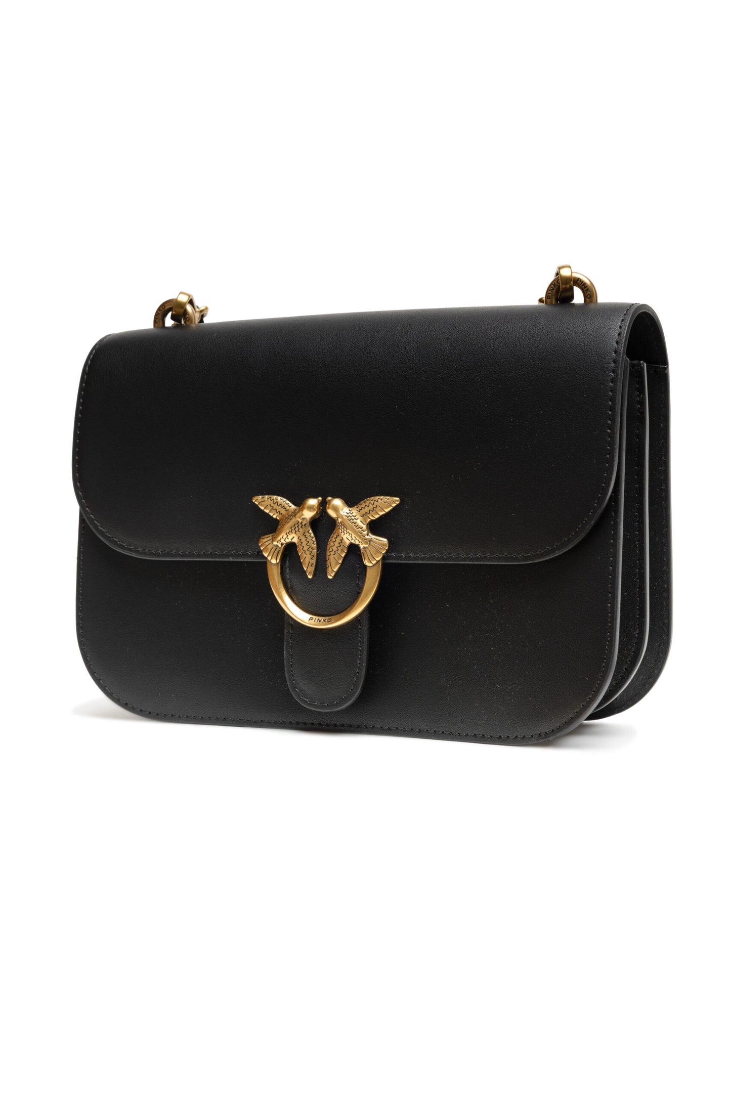 Medium Shoulder Bag by PINKO for women in cotton & suede leather black features a effortless chic silhouette with a secure zipper & buckle, ample , and versatile shoulder-strap & adjustable-strap for a effortless chic finish.