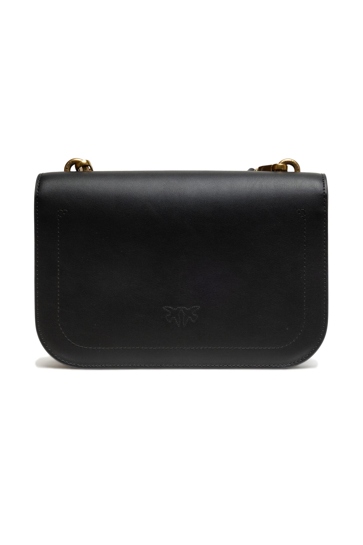 Medium Shoulder Bag by PINKO for women in cotton & suede leather black showcases a statuesque silhouette, artfully detailed with a secure zipper & buckle, organized , and versatile shoulder-strap & adjustable-strap for a statuesque look.