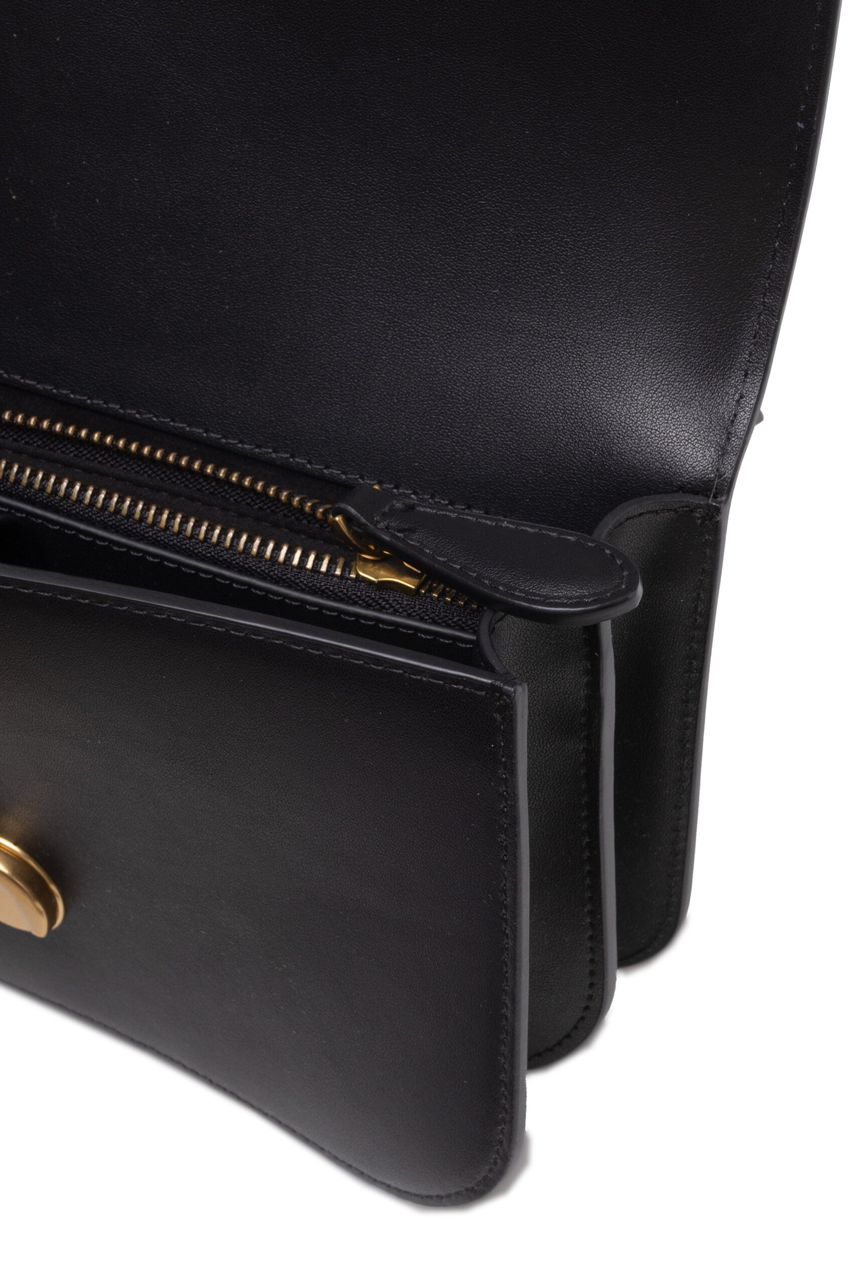 Medium Shoulder Bag by PINKO for women in cotton & suede leather black features a stately silhouette, showcasing a secure zipper & buckle, ample , and stately shoulder-strap & adjustable-strap for a stately finish.
