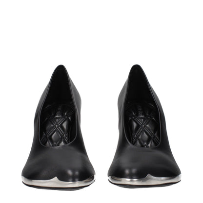High-Heel Pumps Heels by Burberry for women in leather black features an captivating silhouette, showcasing the elegant Women's Leather High-Heel Pumps Heels design with a high-heel and a sophisticated .
