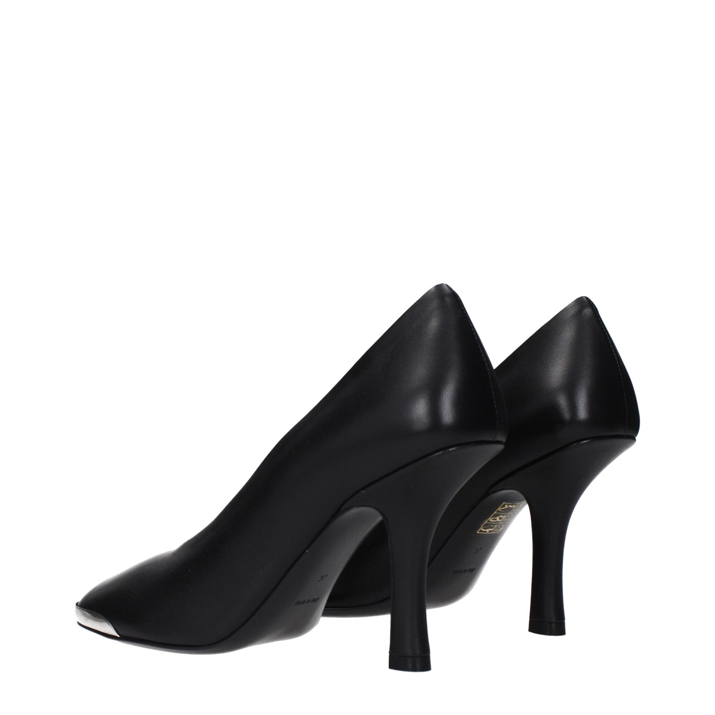 High-Heel Pumps Heels by Burberry for women in leather black features an effortlessly chic silhouette from the Women's Leather High-Heel Pumps Heels collection, showcasing a high-heel and effortlessly chic for a effortlessly chic look.
