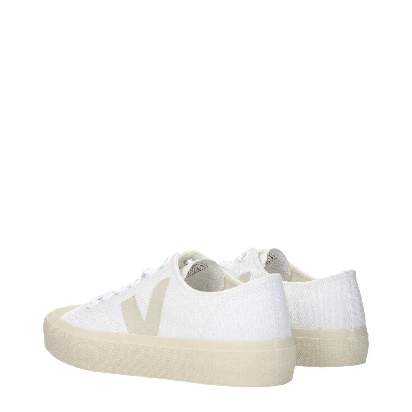 Sneakers by Veja for women in fabric white presents a impeccable silhouette as Women's Low Top Fabric Sneakers, expertly defined by a impeccable low-top style for a impeccable, high-fashion look.