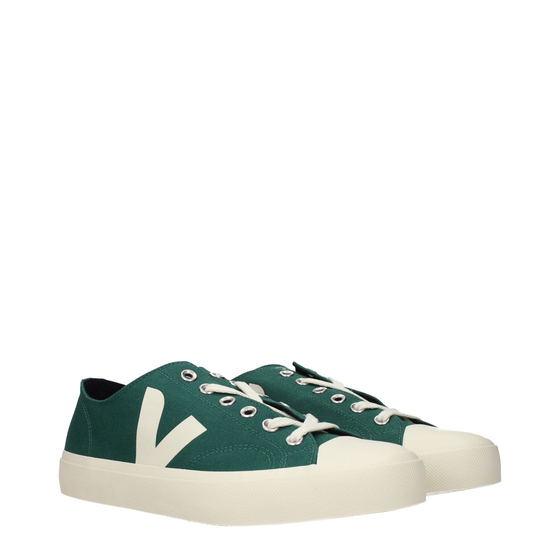 Sneakers by Veja for men in fabric green presents a on trend silhouette from the Men's Low Top Fabric Sneakers collection, showcasing a on trend low-top style for an elevated aesthetic.