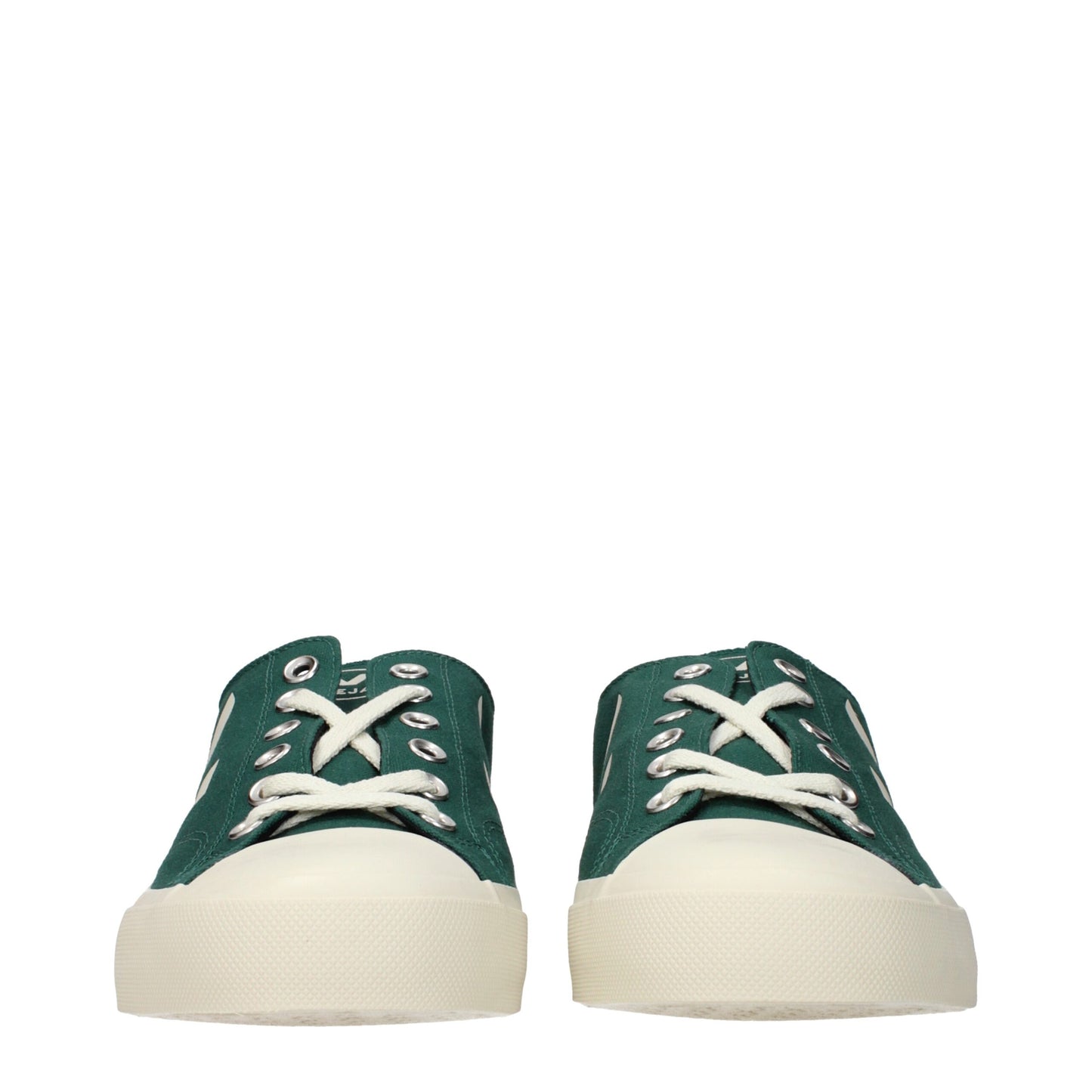 Sneakers by Veja for men in fabric green presents a sumptuous silhouette, artfully capturing the essence of the Men's Low Top Fabric Sneakers with its sumptuous low-top style design.